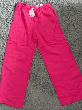 H&M Bright Pink Women's Linen Pants